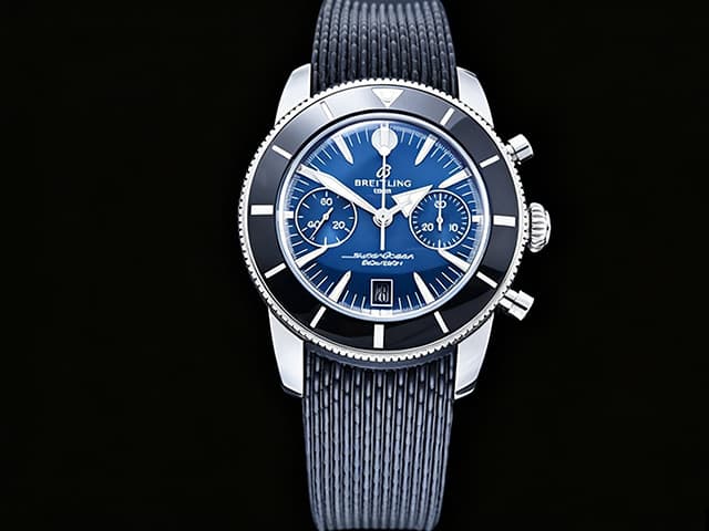 42mm Rubber Strap Superocean Heritage II Chrono 7750 Blue Dial BL-26053