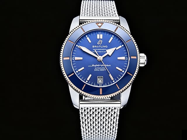 Two Tone 42mm Superocean Heritage II 2824 Automatic Blue Dial Steel BL-26071