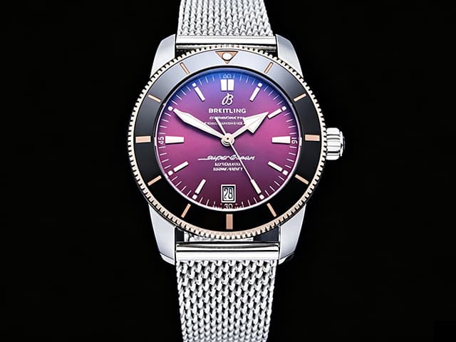 Two Tone 42mm Superocean Heritage II 2824 Automatic Red Dial Steel BL-26072
