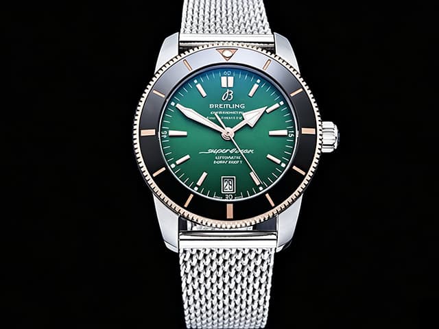 Two Tone 42mm Superocean Heritage II 2824 Automatic Green Dial Steel BL-26073