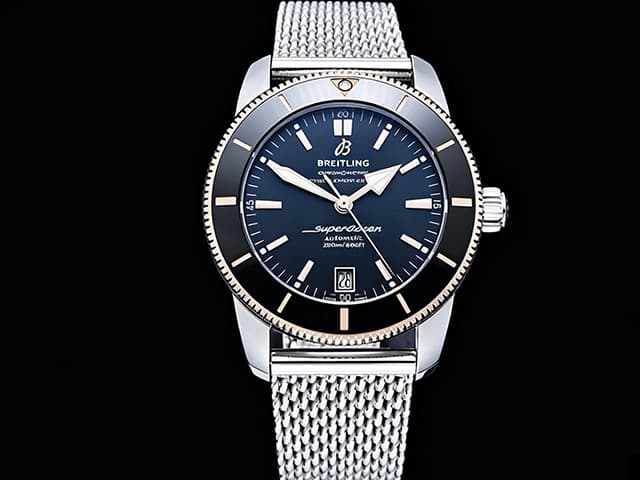 Two Tone 42mm Superocean Heritage II 2824 Automatic Black Dial Steel BL-26074