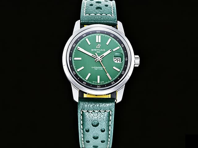 38mm Leather Strap Top Time B31 2824 Automatic Green Dial BL-26083