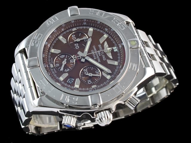 48mm Chronomat B01 Quartz Chronograph Steel Brown Dial BL452