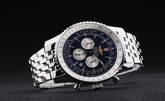 46mm Navitimer Quartz Chronograph Steel Black Dial BL58