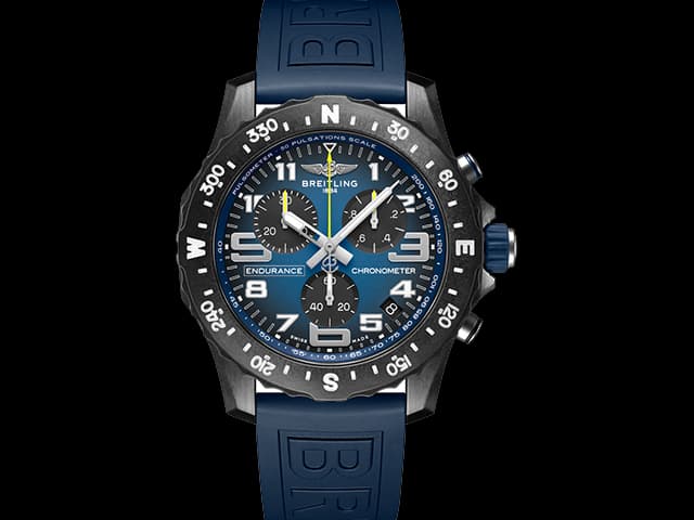 PVD 48mm Rubber Strap Professional Endurance Pro Quartz Chronograph Blue Dial BL790