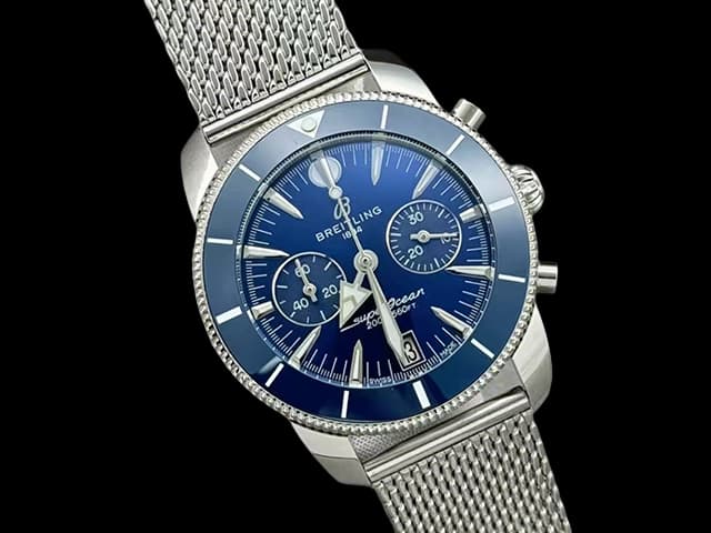 46mm Superocean Heritage B01 Quartz Chronograph Steel Blue Dial BL863
