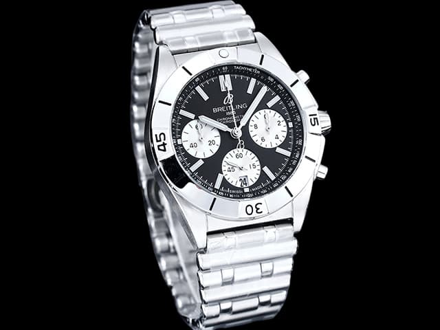 46mm Chronomat B01 Quartz Chronograph Black Dial BL871