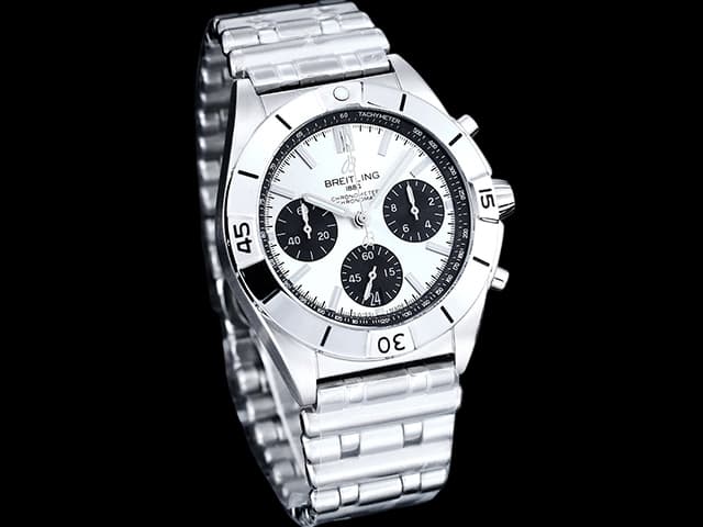 46mm Chronomat B01 Quartz Chronograph White Dial BL872