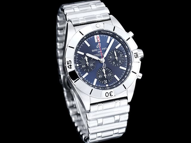 46mm Chronomat B01 Quartz Chronograph Blue Dial BL874
