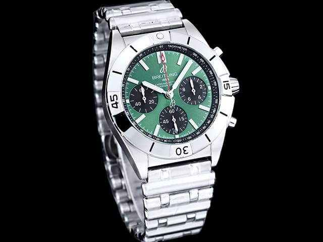 46mm Chronomat B01 Quartz Chronograph Green Dial BL878