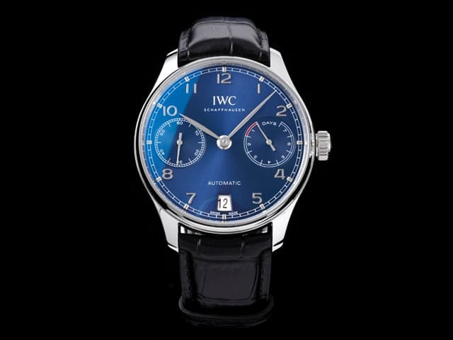 43mm Leather Strap Portugieser 7 Days Automatic Blue Dial IWC-15061