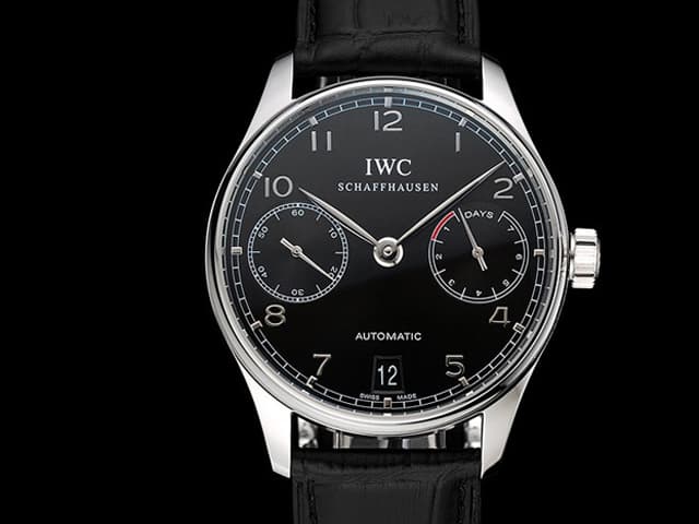 43mm Leather Strap Portugieser 7 Days Automatic Black Dial IWC-15063