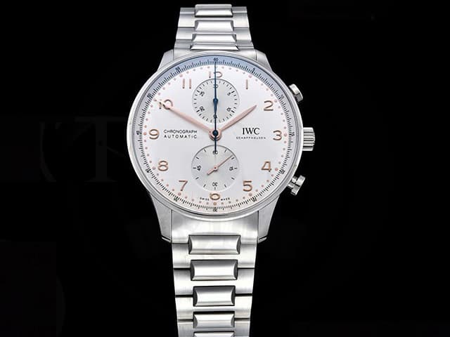 40mm Portugieser Chronograph 7750 Steel White Dial IWC-22031