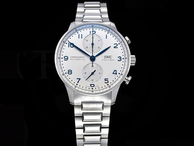 40mm Portugieser Chronograph 7750 Steel White Dial IWC-22032