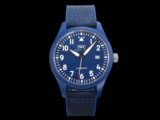 41mm Nylon Strap Pilots Blue Ceramic 35111 Automatic Blue Dial IWC-22041