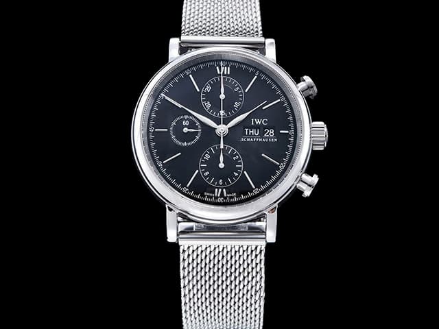 42mm Portofino Chronograph 7750 Steel Black Dial IWC-23001