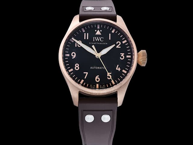 Bronze 43mm Leather Strap Big Pilot Edition Mr Porter Automatic Black Dial IWC-23021