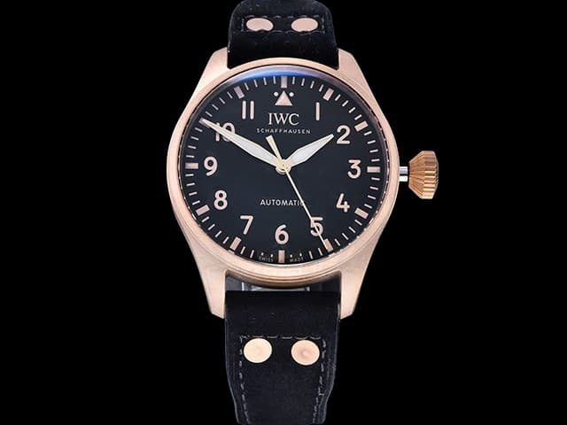 Bronze 43mm Leather Strap Big Pilot Edition Mr Porter Automatic Black Dial IWC-23022