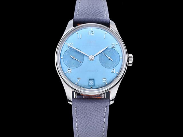 42mm Leather Strap Portugieser 7 Days Automatic Light Blue Dial IWC-24015