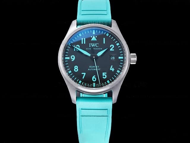 Titanium 40mm Rubber Strap Pilots Mark XX Black Dial IWC-25021