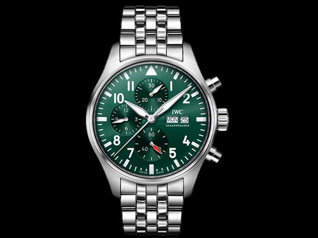 45mm Pilot Chronograph 69385 IW388104 Green Dial Steel IWC-26022