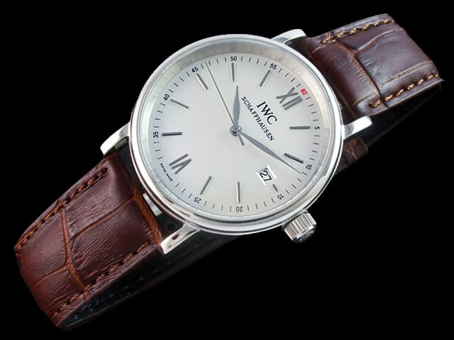 40mm Leather Strap Portofino Quartz White Dial IWC298