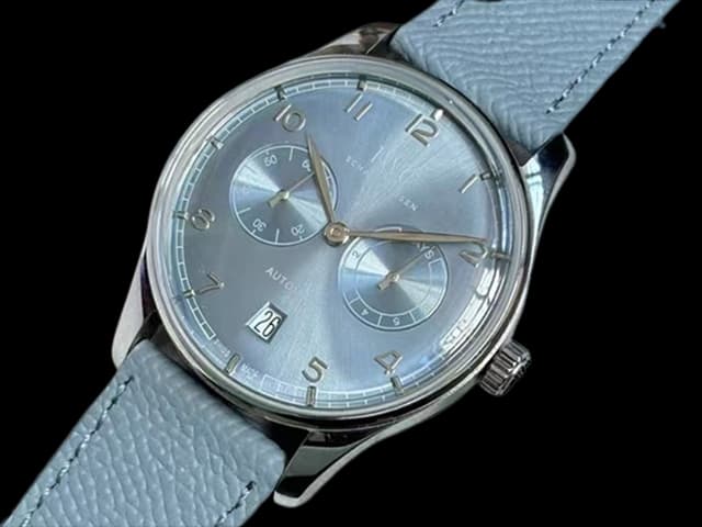 42mm Leather Strap Portugieser 7 Days Automatic Blue Dial IWC325