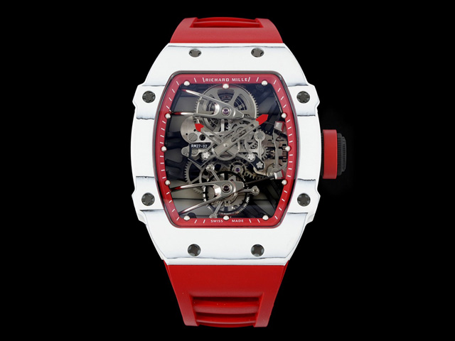 RM27-02 Nadal Real Tourbillon Carbon Red Rubber Strap RM-22033