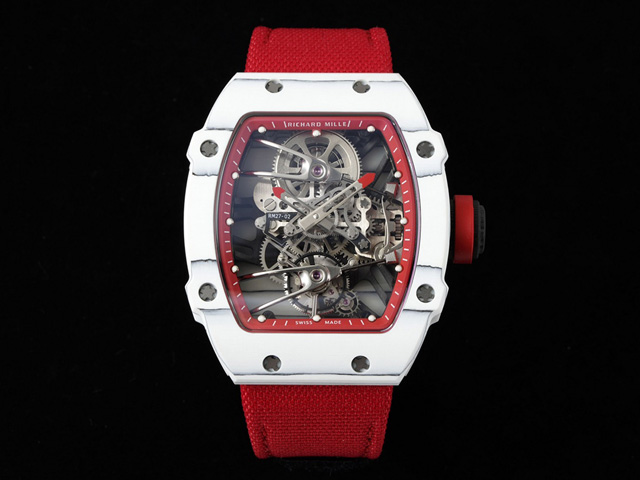 RM27-02 Nadal Real Tourbillon Carbon Red Nylon Strap RM-22043