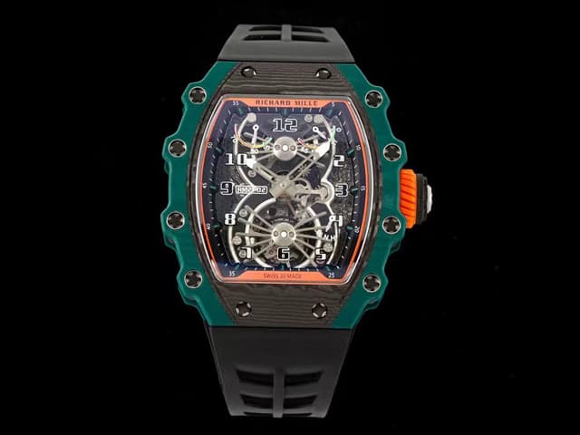 RM21-01 Aerodyne Real Tourbillon NPNT Black Rubber Strap RM-23031