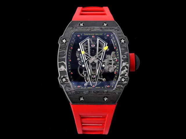 RM27-03 Nadal Real Tourbillon Carbon Red Rubber Strap RM-23052