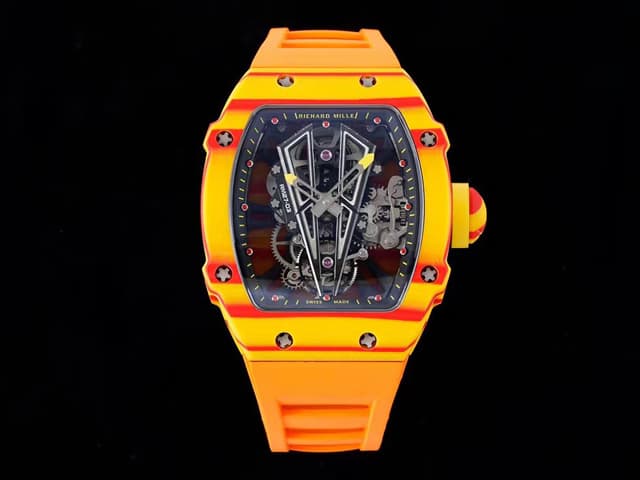 RM27-03 Nadal Real Tourbillon Carbon Orange Rubber Strap RM-23053