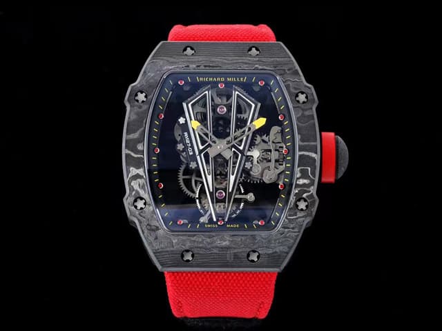 RM27-03 Nadal Real Tourbillon Carbon Red Nylon Strap RM-23062