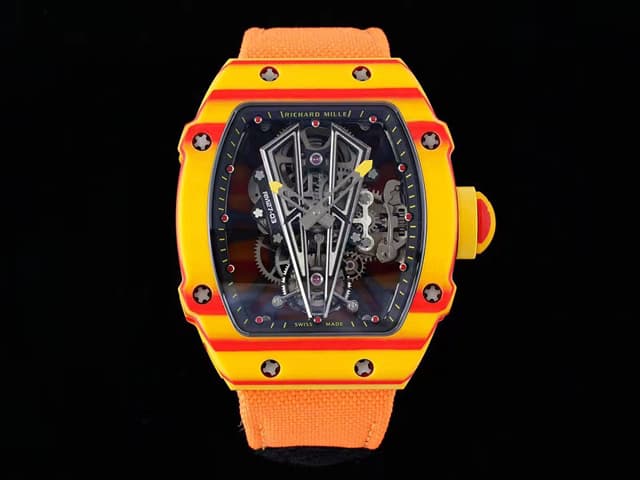 RM27-03 Nadal Real Tourbillon Carbon Orange Nylon Strap RM-23063