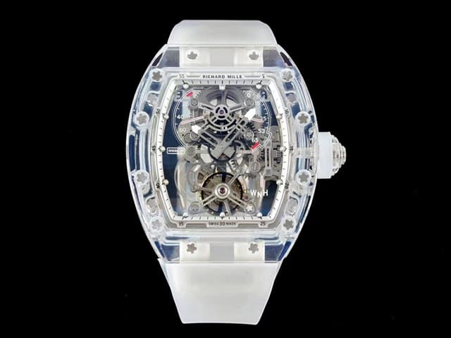 RM56-01 Tourbillon Transparent Sapphire Transparent Rubber Strap RM-23071