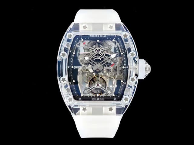 RM56-01 Tourbillon Transparent Sapphire Transparent Rubber Strap RM-23072