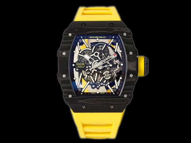 RM35-02 Rafael Nadal NTPT NH05A Yellow Rubber Strap RM-23092