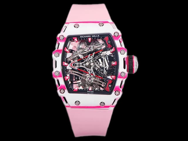 RM 38-02 Bubba Watson Real Tourbillon Carbon Pink Rubber Strap RM-24021