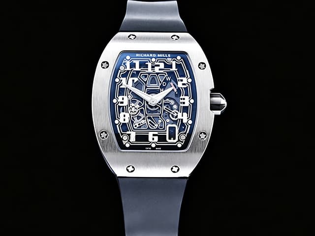 Titanium 39mm RM67-01 Extra Flat Rubber Strap RM-26011