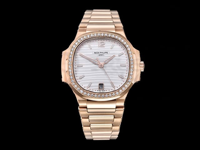 Rose Gold 35mm Nautilus 7118 Lady 324 Automatic White Dial PP-21112