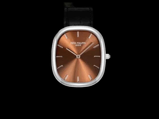 36mm Leather Strap Golden Ellipse 5738 Swiss Quartz Brown Dial PP-26002