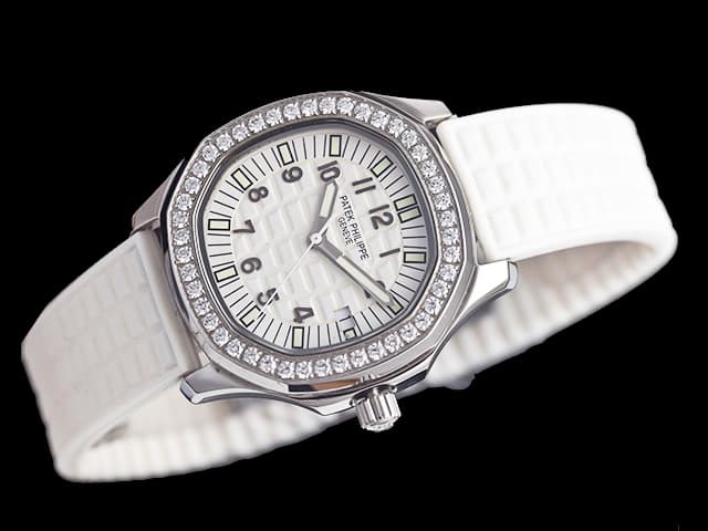 35mm Rubber Strap Aquanaut 5267 Lady Quartz Diamond White Dial PP381