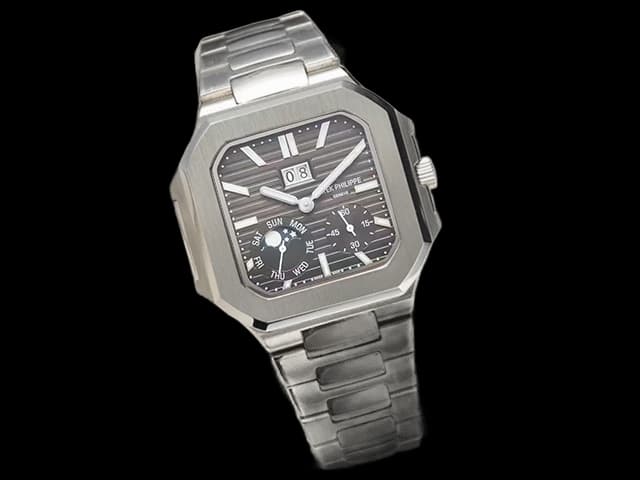 45mm Cubitus 5822 Grand Date Day Moon Phases Automatic Steel Grey Dial PP402