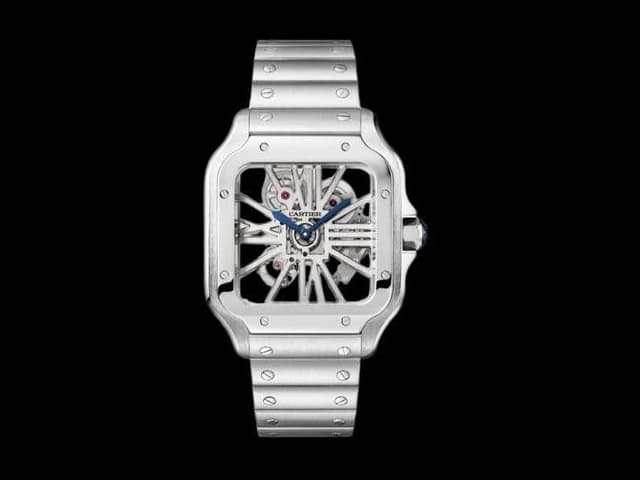 40mm Santos Skeleton 9611MC Automatic Steel White Dial CAR-25001