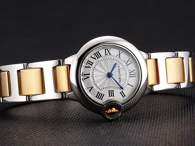 Two Tone 28mm Ballon Bleu Lady Quartz Steel White Dial CT55