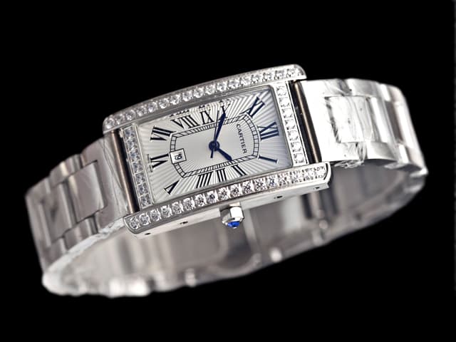 29mm Tank Long Island Quartz Steel Diamond White Dial CT691