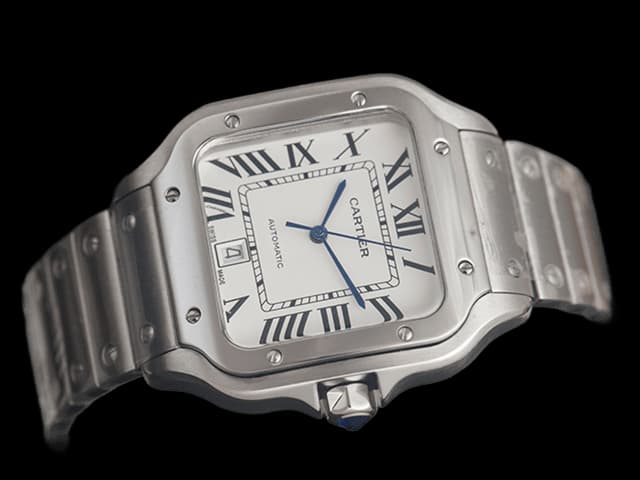 40mm Santos Steel Strap Automatic White Dial CT719