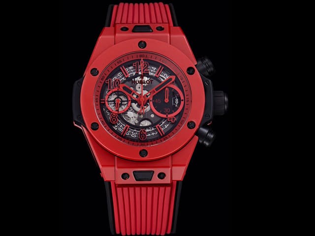 Ceramic 44mm Big Bang Unico Red Rubber Strap 7750 Automatic Chronograph HB-22031