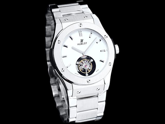 42mm Big Bang Solo Bang Tourbillon Steel White Dial HUB697