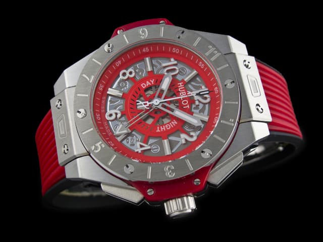 42mm Big Bang Unico GMT Rubber Strap Automatic Red Dial HUB578